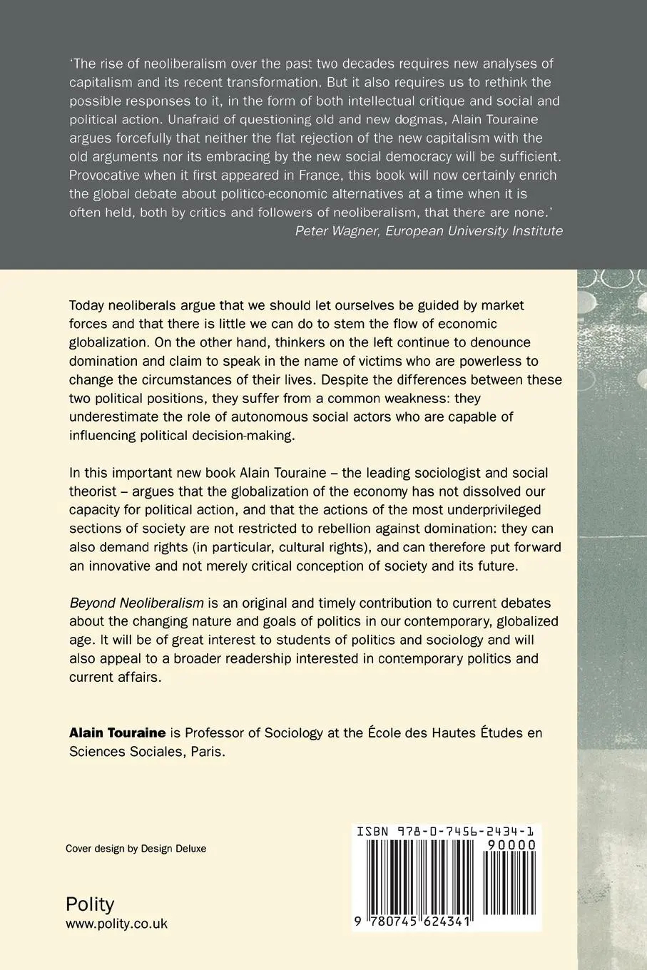 Rückseite: 9780745624341 | Beyond Neoliberalism | Alain Touraine | Taschenbuch | Englisch | 2001