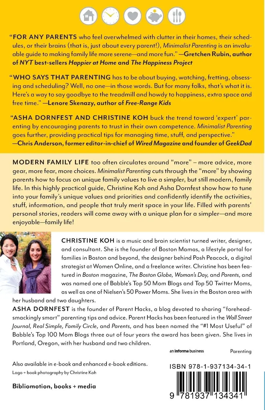 Rückseite: 9781937134341 | Minimalist Parenting | Enjoy Modern Family Life More by Doing Less