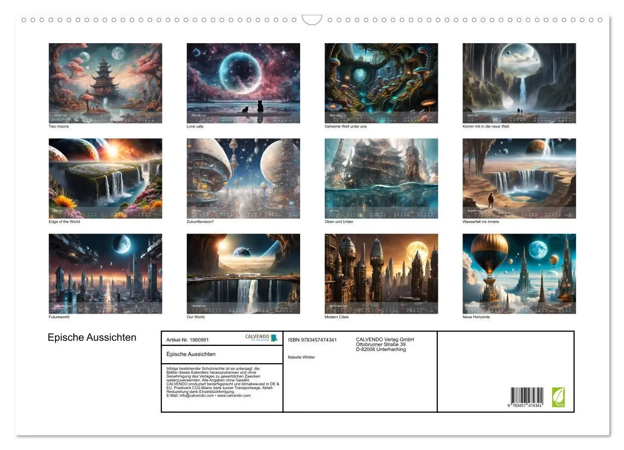 Bild: 9783457474341 | Epische Aussichten (Wandkalender 2026 DIN A2 quer), CALVENDO...