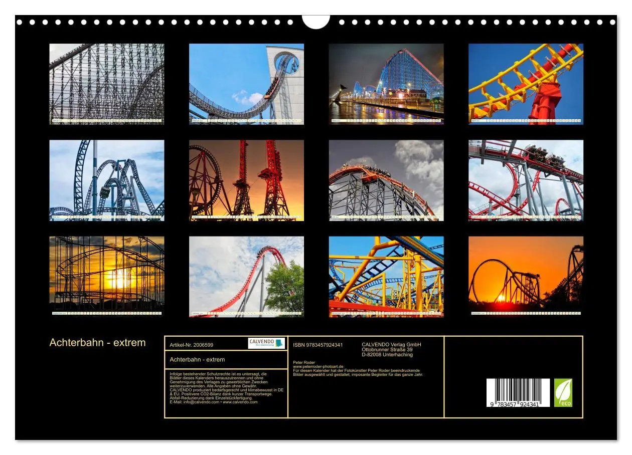 Bild: 9783457924341 | Achterbahn - extrem (Wandkalender 2026 DIN A3 quer), CALVENDO...
