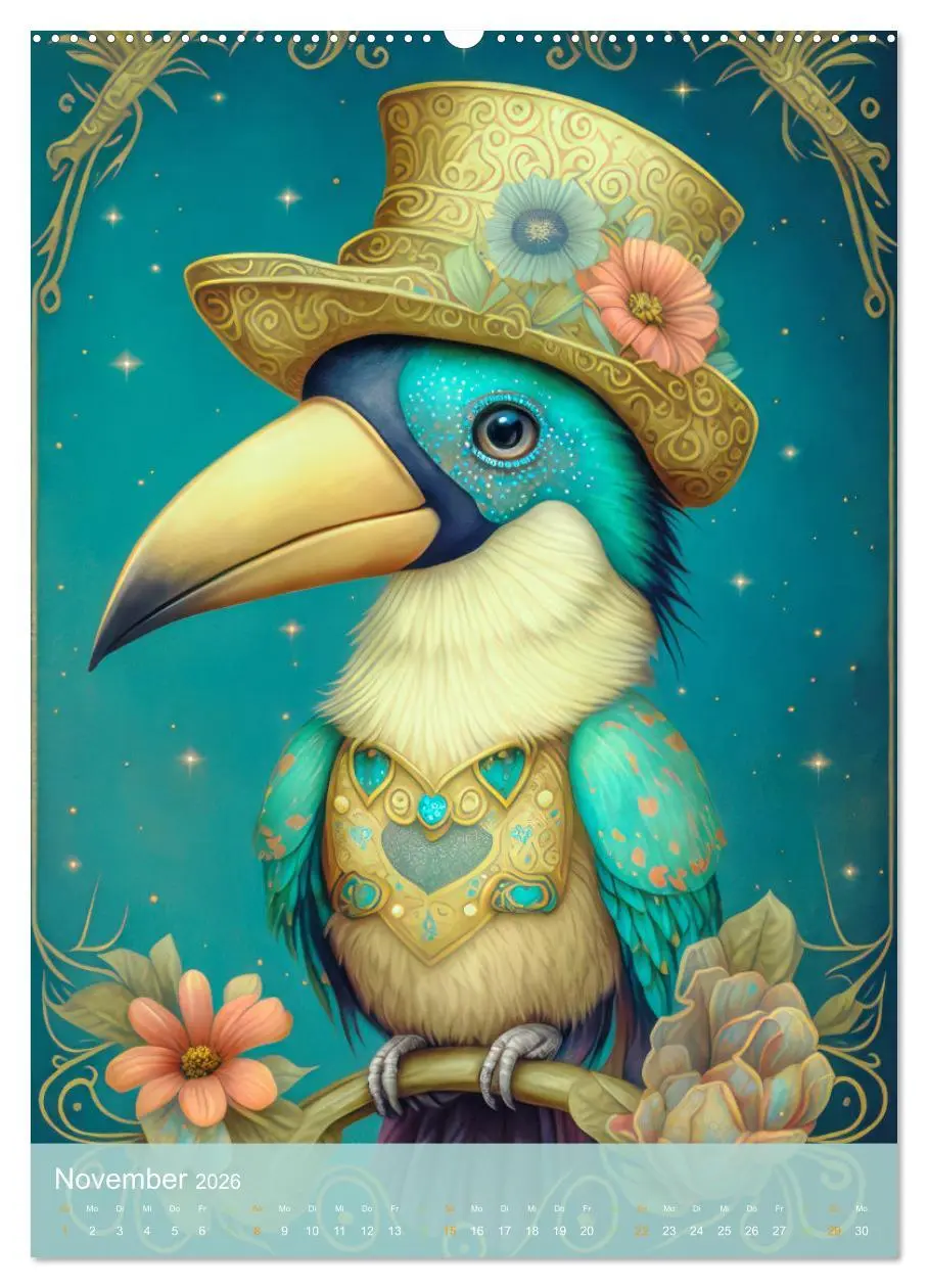 Bild: 9783516324341 | Tiere im Tarot Stil (hochwertiger Premium Wandkalender 2026 DIN A2...