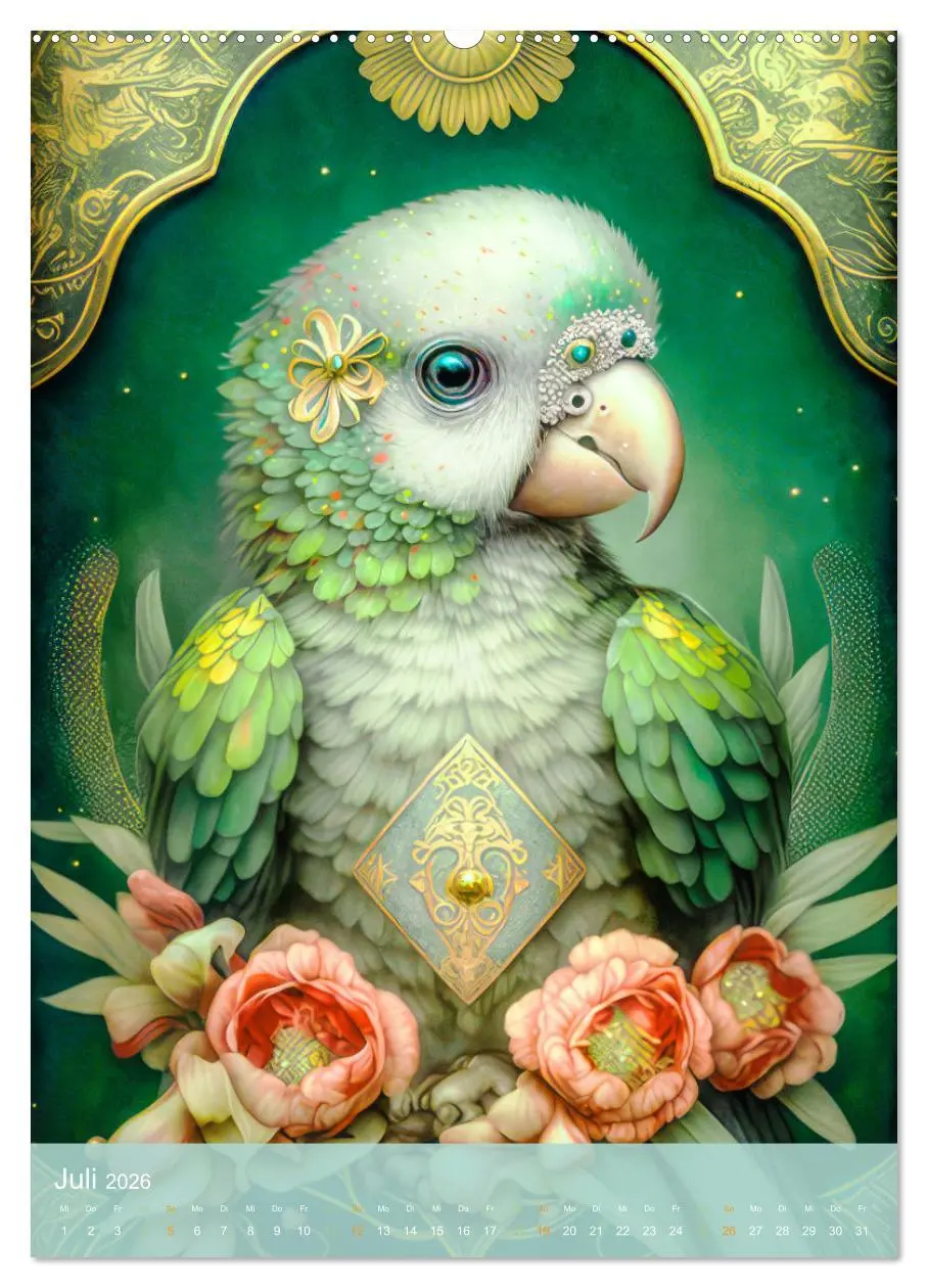 Bild: 9783516324341 | Tiere im Tarot Stil (hochwertiger Premium Wandkalender 2026 DIN A2...