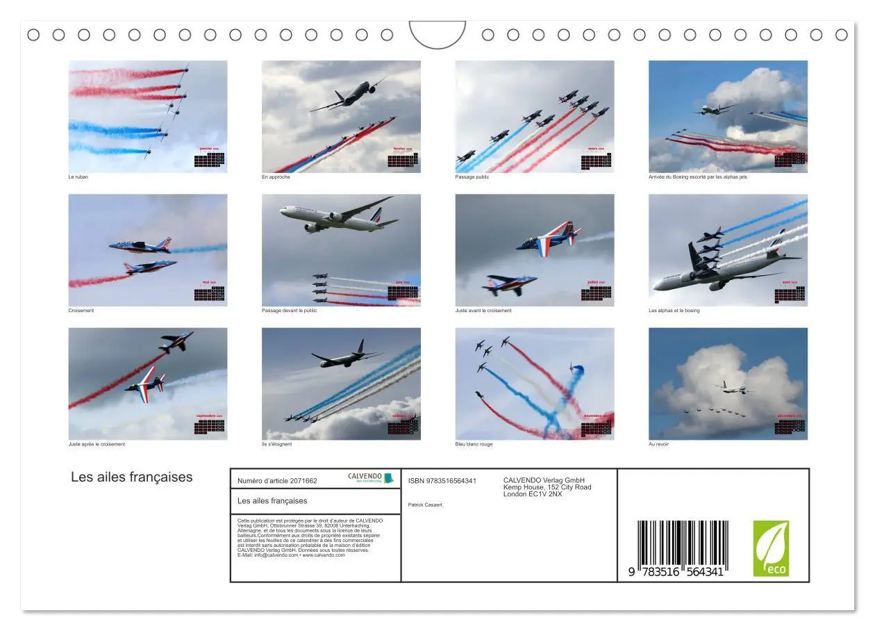 Bild: 9783516564341 | Les ailes françaises (Calendrier mural 2026 DIN A4 vertical),...