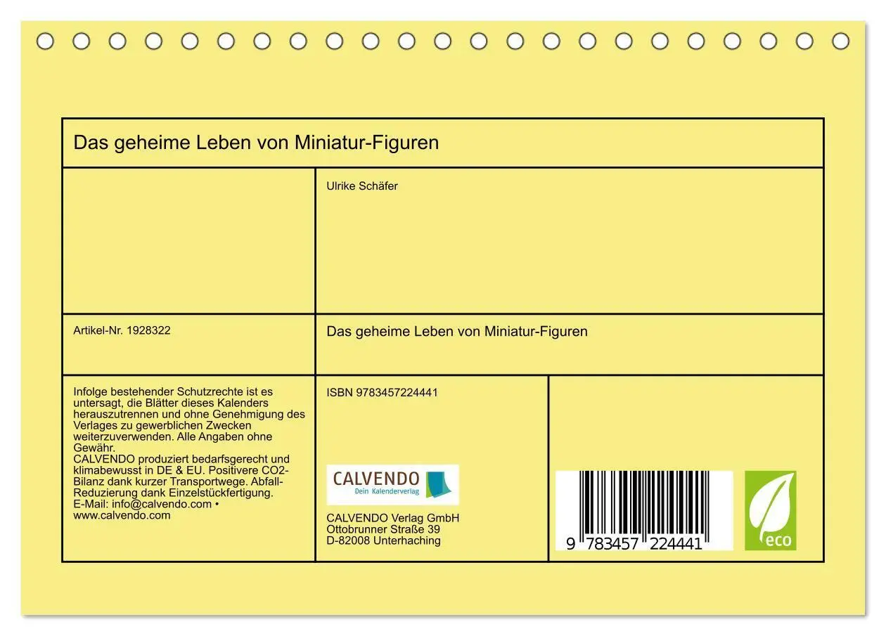 Bild: 9783457224441 | Das geheime Leben von Miniatur-Figuren (Tischkalender 2025 DIN A5...