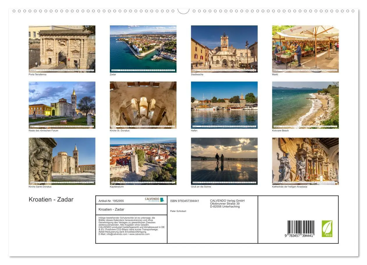 Bild: 9783457394441 | Kroatien - Zadar (hochwertiger Premium Wandkalender 2026 DIN A2...
