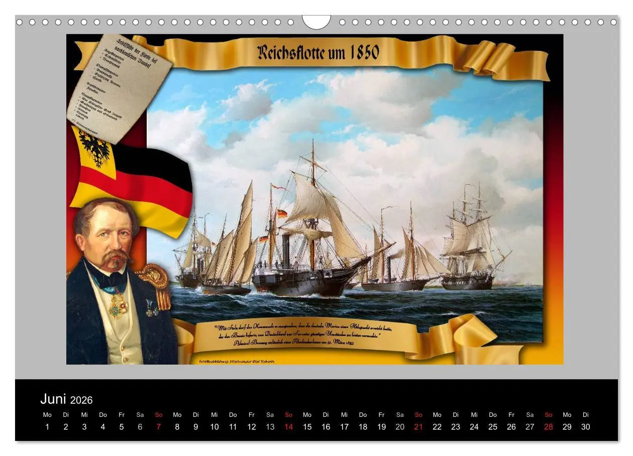 Bild: 9783516174441 | Schiffe im Spiegel ihrer Zeit (Wandkalender 2026 DIN A3 quer),...