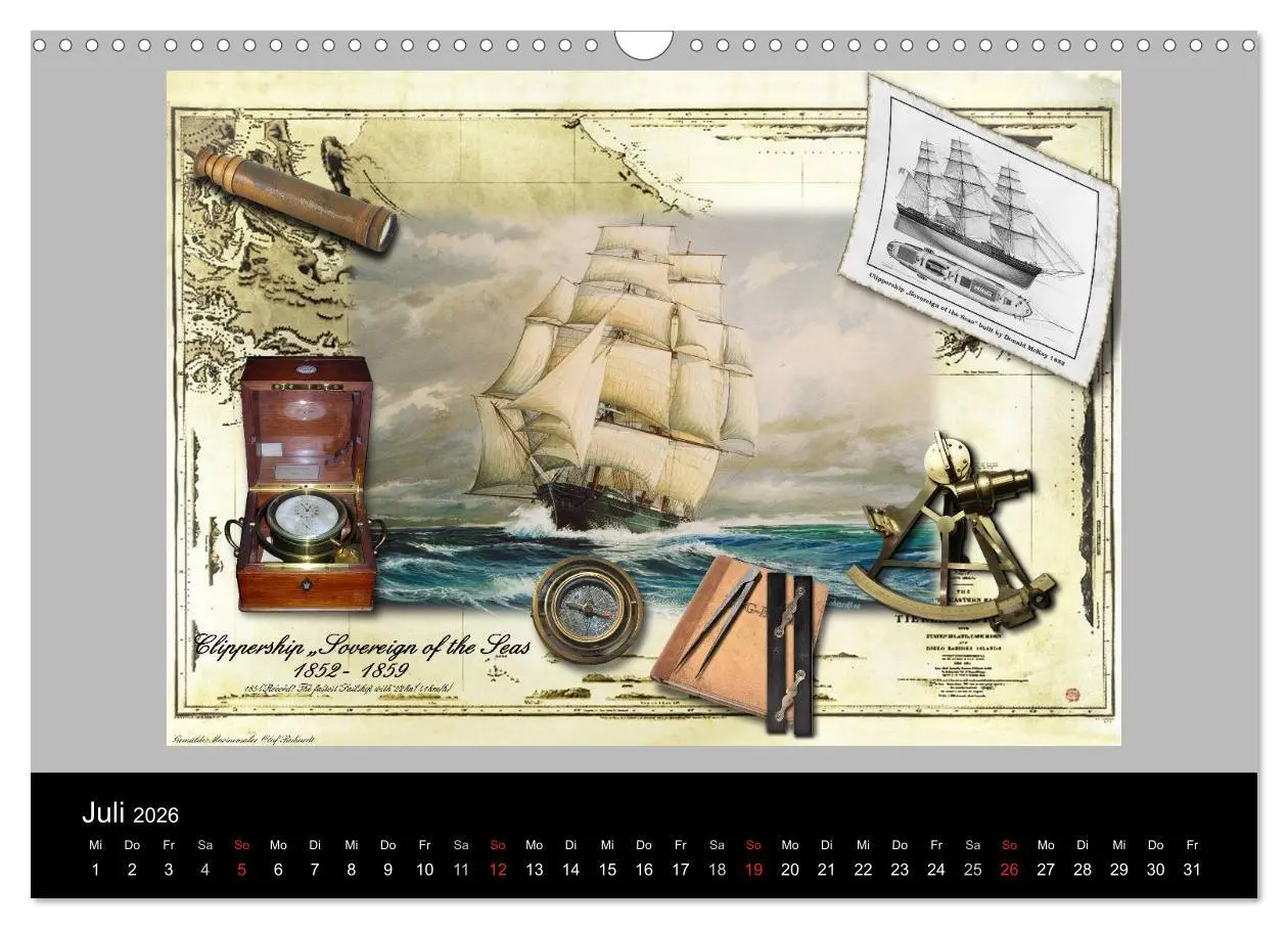 Bild: 9783516174441 | Schiffe im Spiegel ihrer Zeit (Wandkalender 2026 DIN A3 quer),...