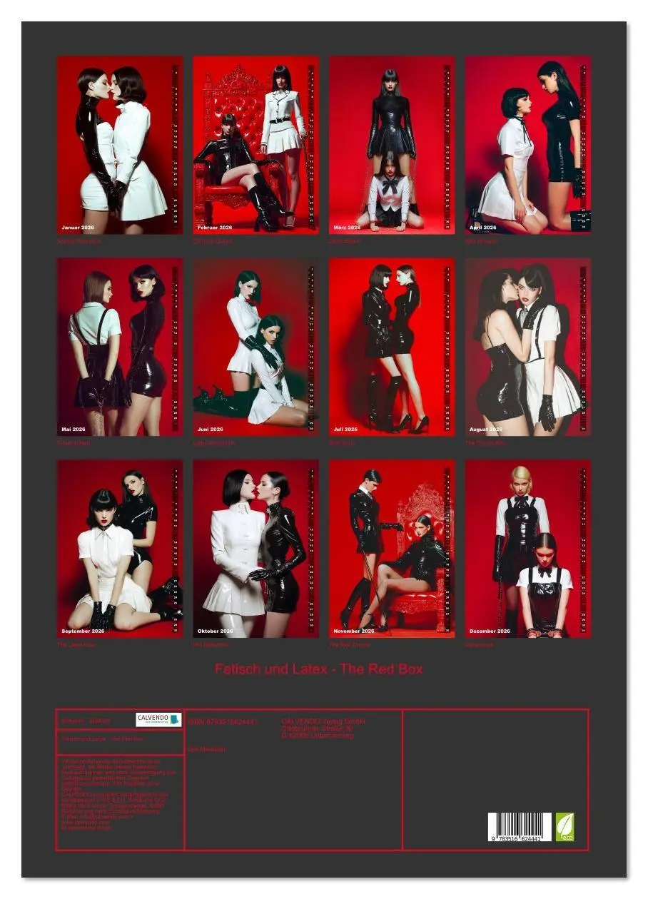 Bild: 9783516624441 | Fetisch und Latex - The Red Box (Wandkalender 2026 DIN A2 hoch),...