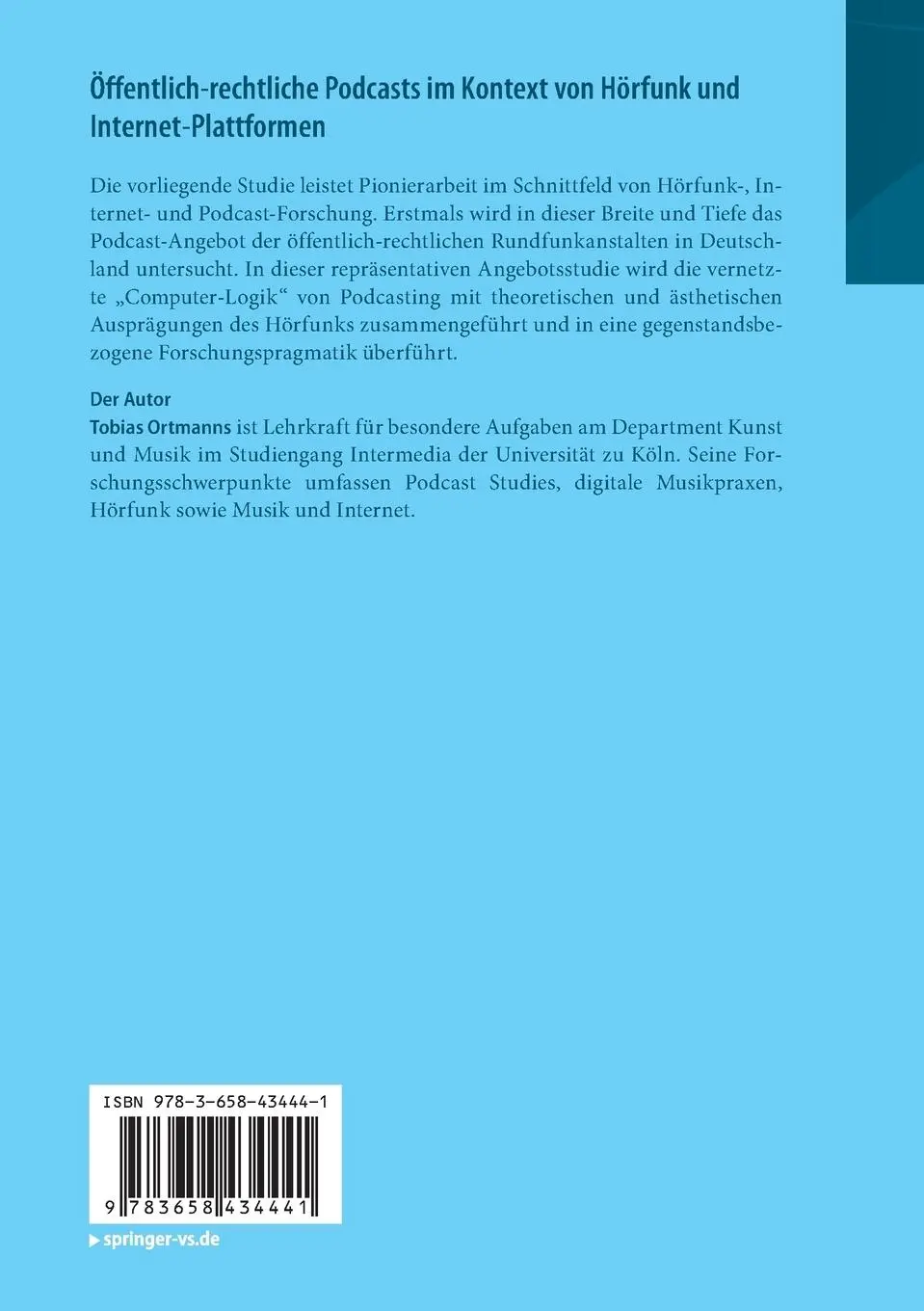 Rückseite: 9783658434441 | Öffentlich-rechtliche Podcasts im Kontext von Hörfunk und...
