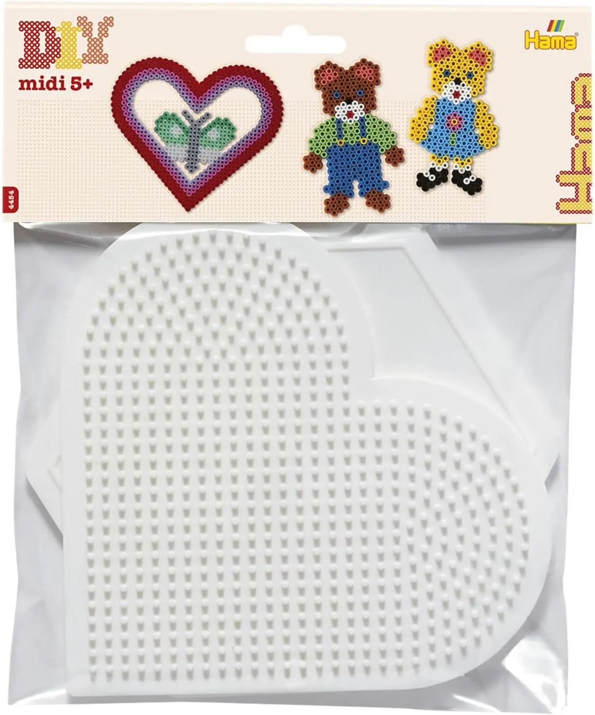 Cover: 28178044541 | Hama 4454 - Stiftplatten für Midi-Bügelperlen, Herz/Sechseck, 2 Stück