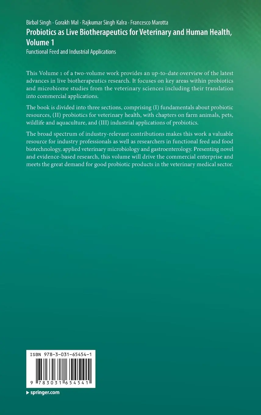 Rückseite: 9783031654541 | Probiotics as Live Biotherapeutics for Veterinary and Human Health,...