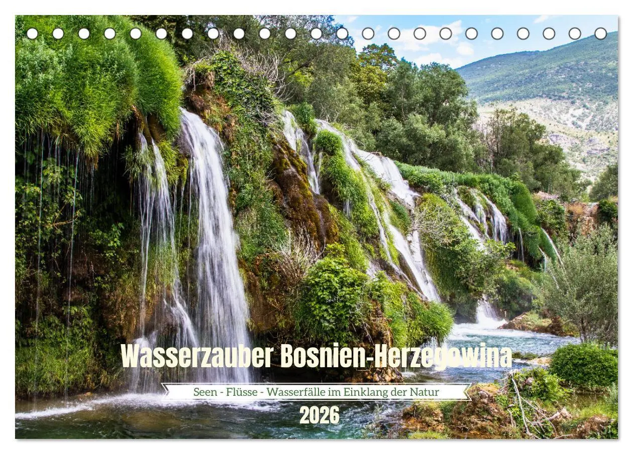 Cover: 9783457384541 | Wasserzauber Bosnien-Herzegowina (Tischkalender 2026 DIN A5 quer),...