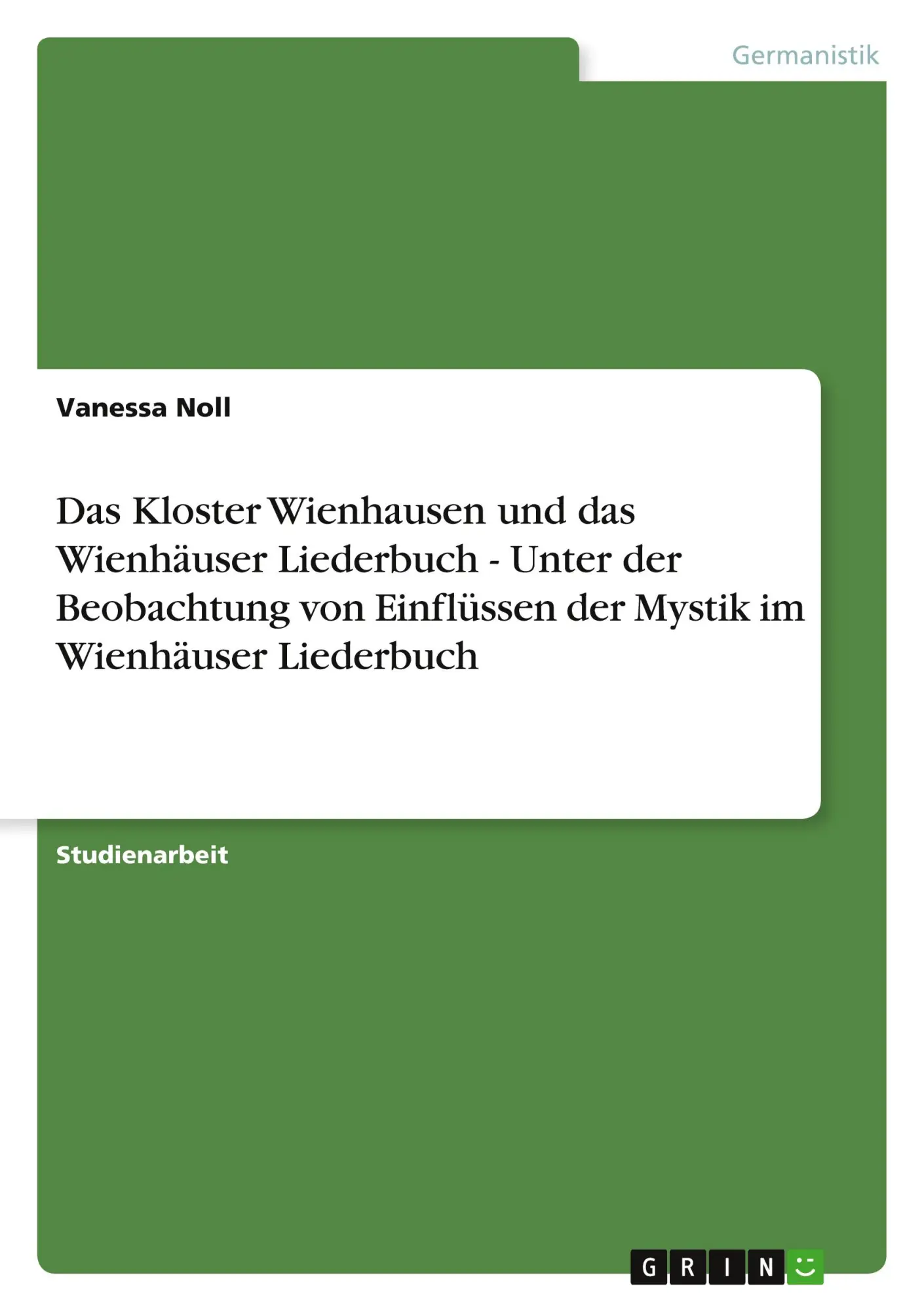 Cover: 9783640364541 | Das Kloster Wienhausen und das Wienhäuser Liederbuch - Unter der...