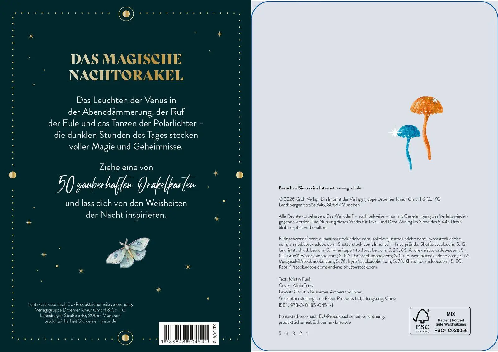 Rückseite: 9783848504541 | Orakelkarten: Die geheimnisvolle Weisheit der Nacht | Kristin Funk