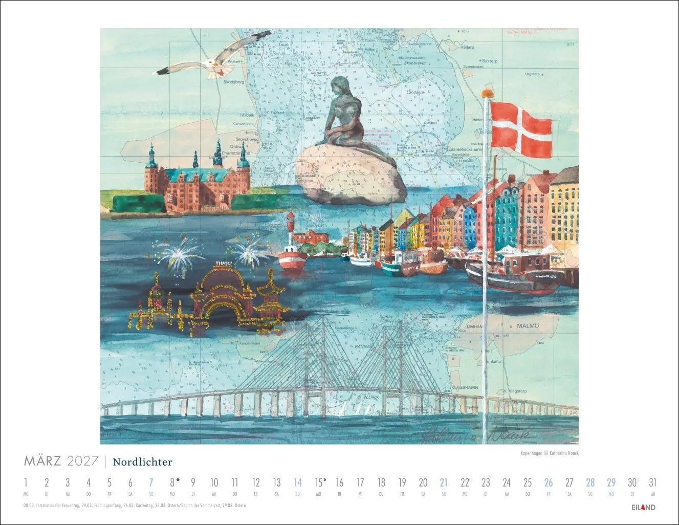 Bild: 9783964024541 | Nordlichter - See(h)karten Kalender 2027 | Katharina Noack | Kalender