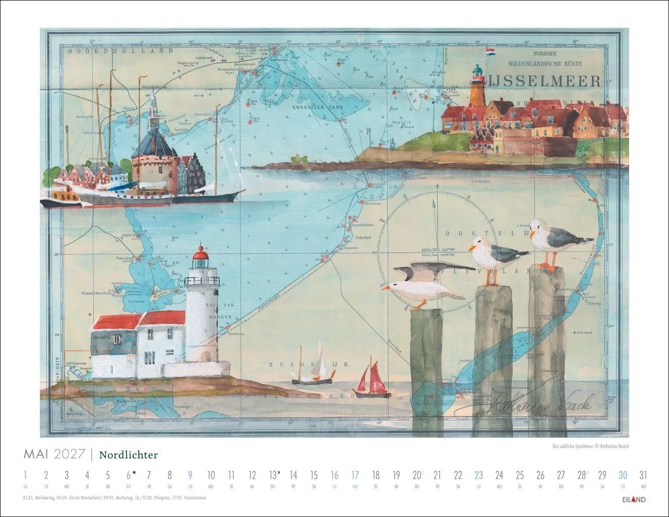 Bild: 9783964024541 | Nordlichter - See(h)karten Kalender 2027 | Katharina Noack | Kalender