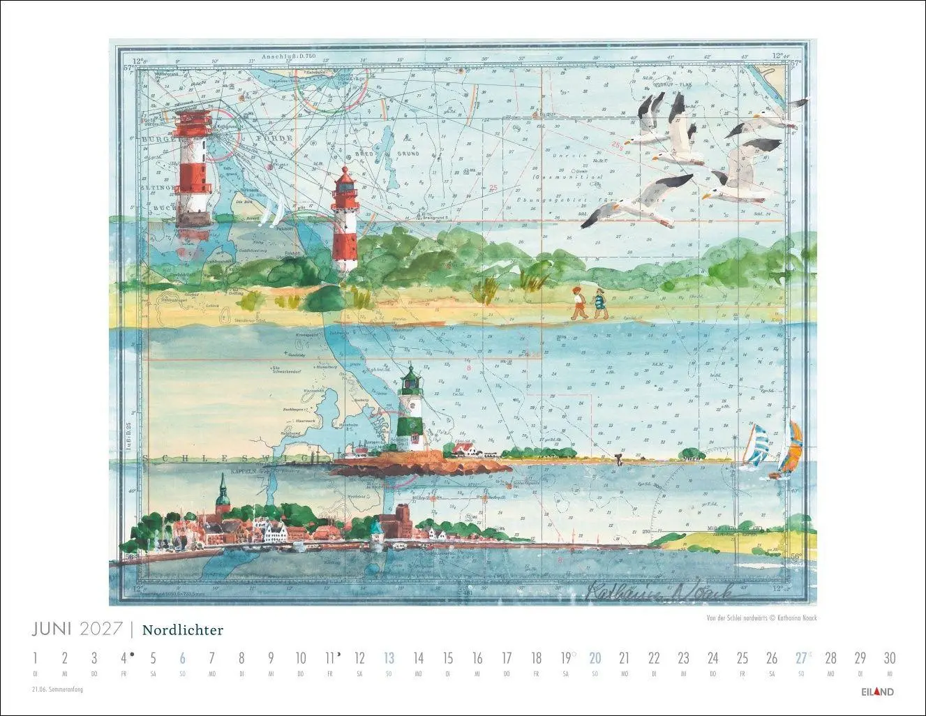 Bild: 9783964024541 | Nordlichter - See(h)karten Kalender 2027 | Katharina Noack | Kalender