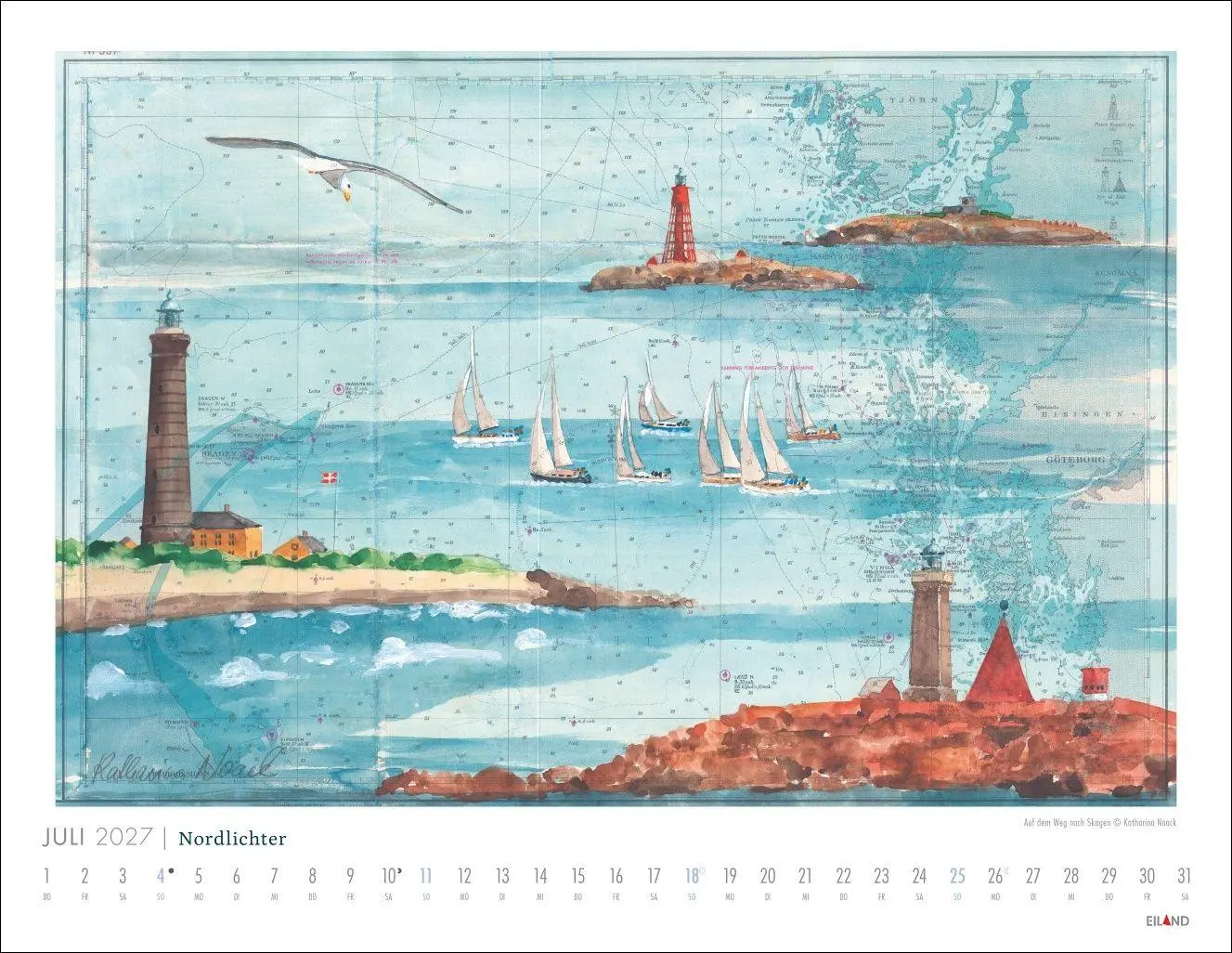 Bild: 9783964024541 | Nordlichter - See(h)karten Kalender 2027 | Katharina Noack | Kalender