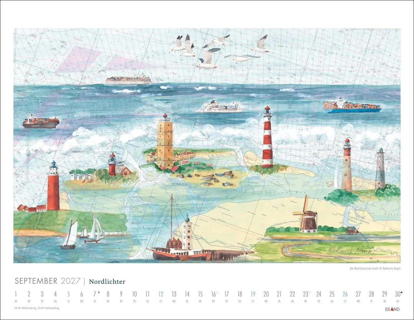 Bild: 9783964024541 | Nordlichter - See(h)karten Kalender 2027 | Katharina Noack | Kalender