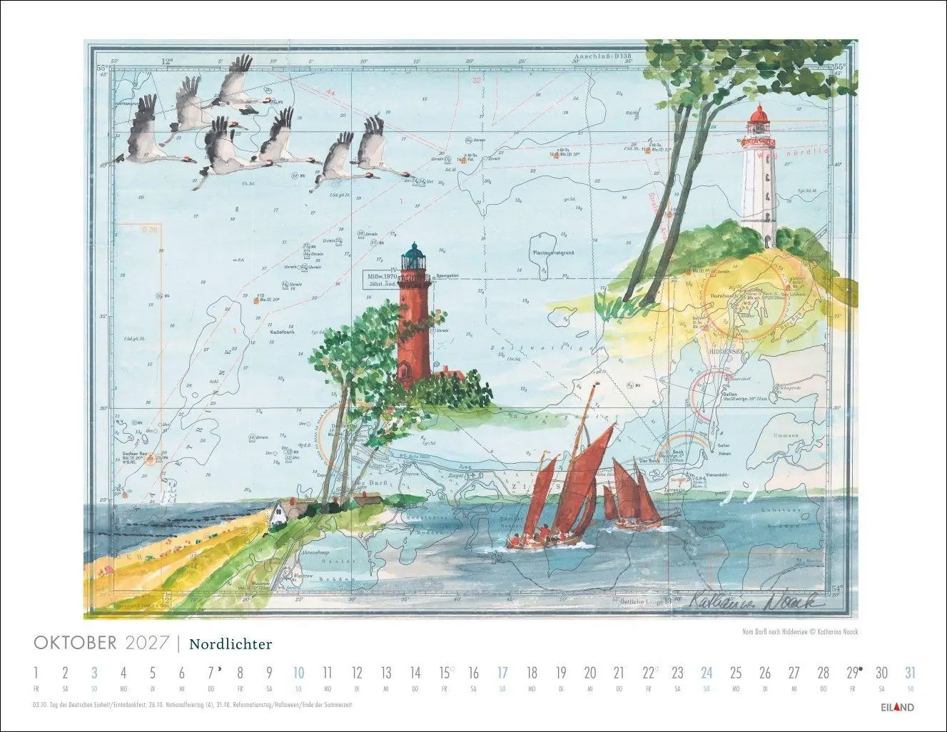 Bild: 9783964024541 | Nordlichter - See(h)karten Kalender 2027 | Katharina Noack | Kalender