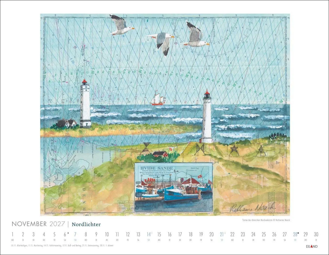 Bild: 9783964024541 | Nordlichter - See(h)karten Kalender 2027 | Katharina Noack | Kalender