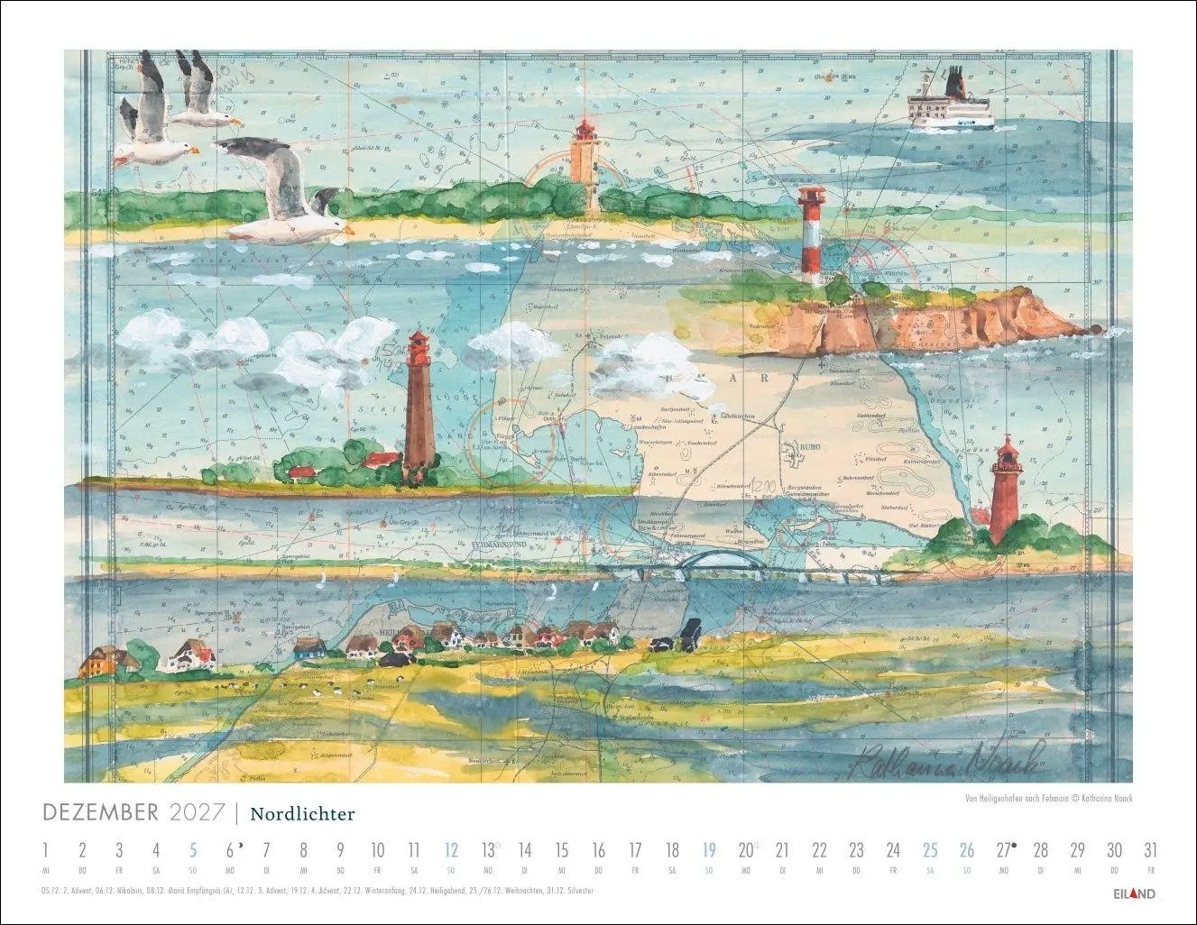 Bild: 9783964024541 | Nordlichter - See(h)karten Kalender 2027 | Katharina Noack | Kalender
