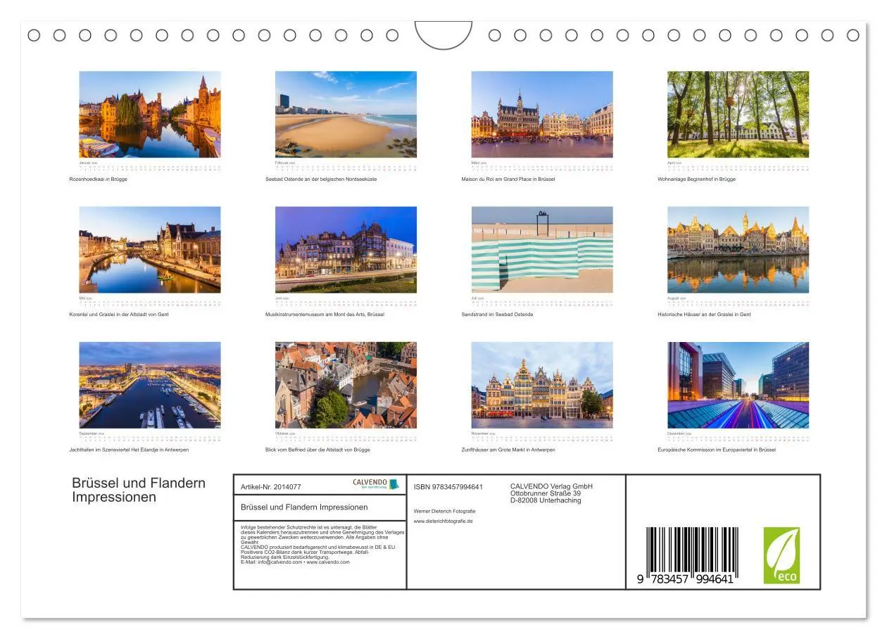 Bild: 9783457994641 | Brüssel und Flandern Impressionen (Wandkalender 2026 DIN A4 quer),...