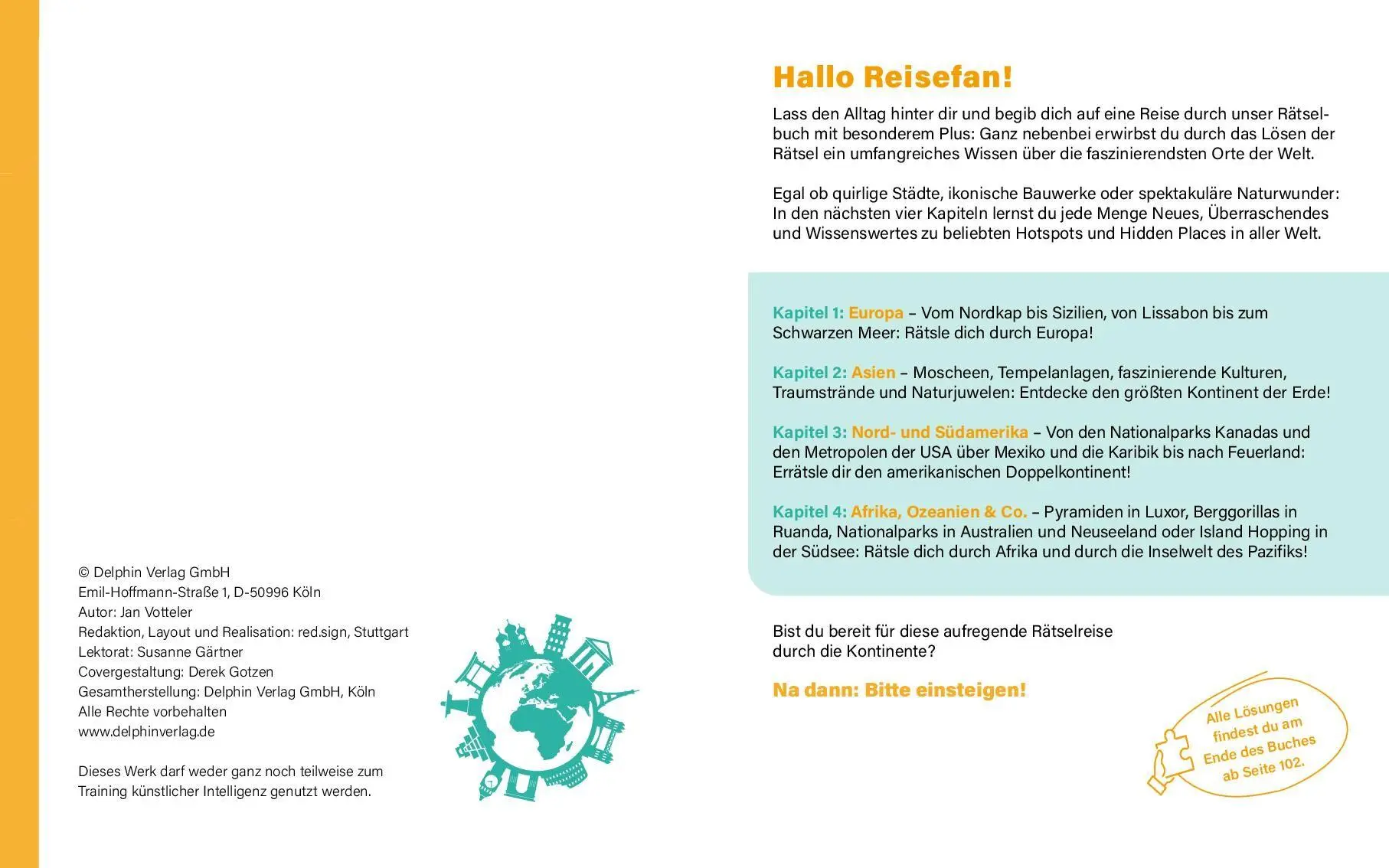 Bild: 9783961284641 | Reise um die Welt I Wissen in Rätseln | Jan Votteler | Taschenbuch