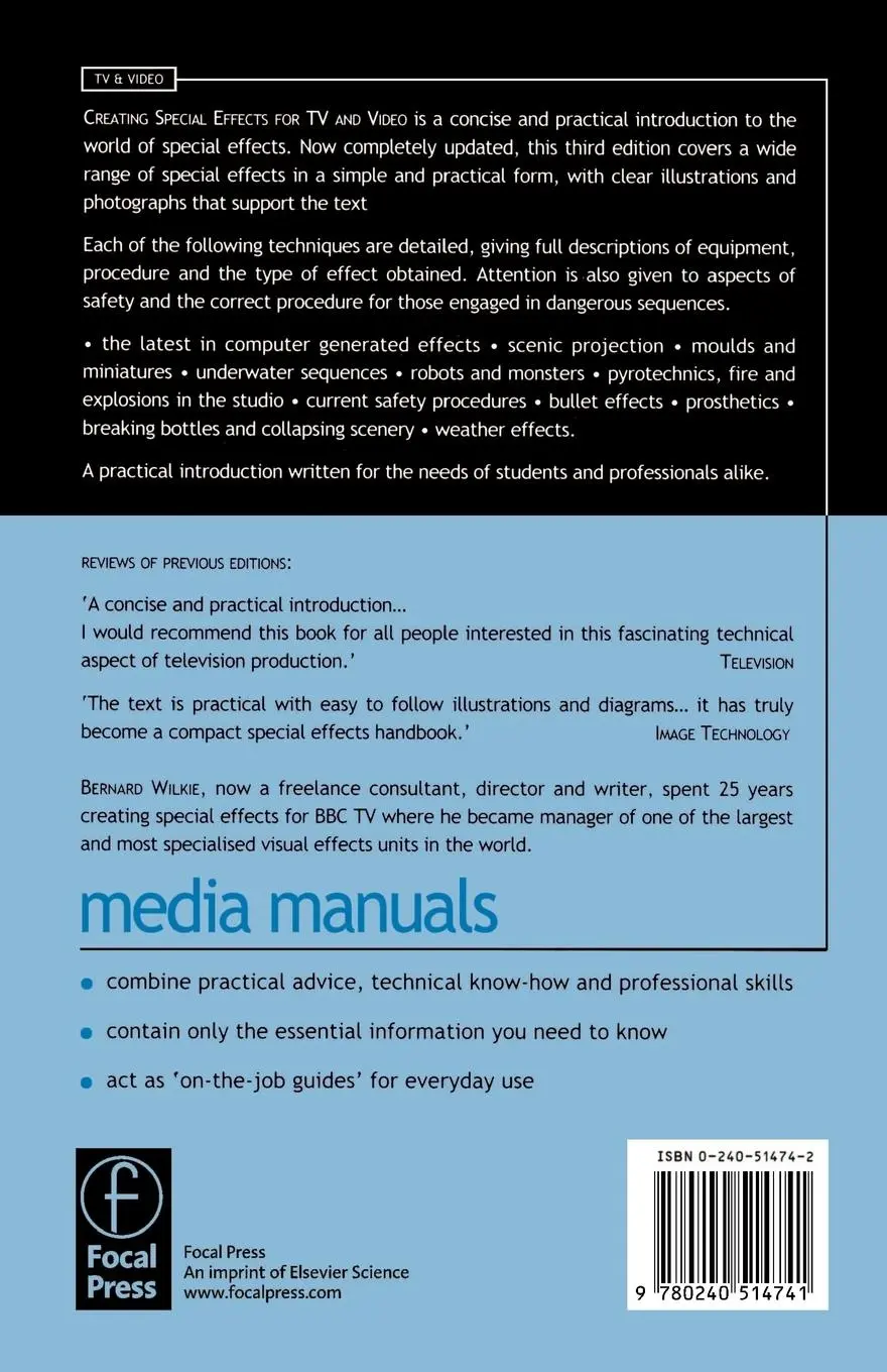 Rückseite: 9780240514741 | Creating Special Effects for TV and Video | Bernard Wilkie | Buch