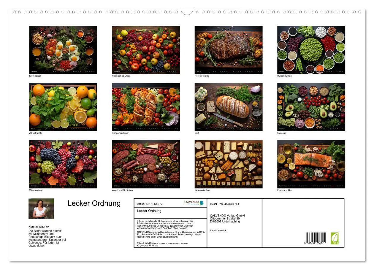 Bild: 9783457504741 | Lecker Ordnung (Wandkalender 2026 DIN A2 quer), CALVENDO...