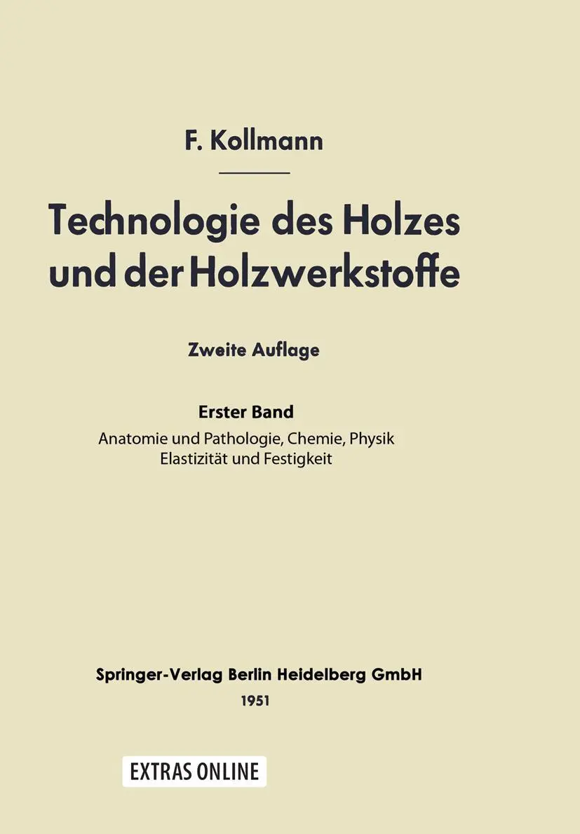 Cover: 9783642494741 | Technologie des Holzes und der Holzwerkstoffe | 1. Band | Kollmann
