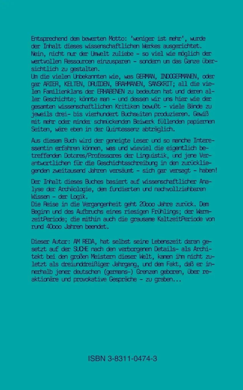 Rückseite: 9783831104741 | Wie aus den Kelten die Germanen wurden | Am Reda | Taschenbuch | 2000