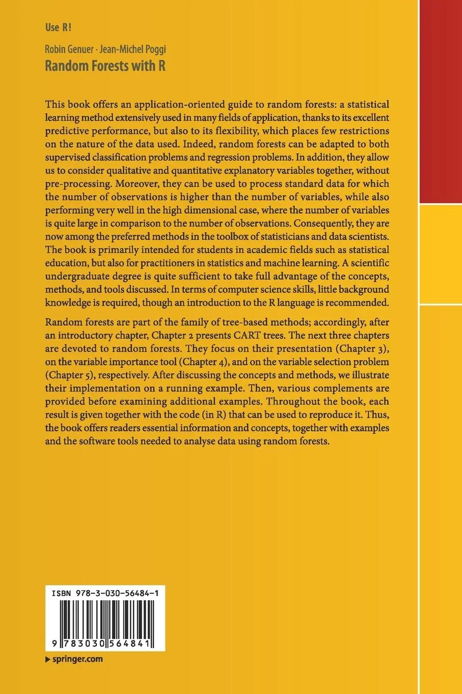 Rückseite: 9783030564841 | Random Forests with R | Jean-Michel Poggi (u. a.) | Taschenbuch | x