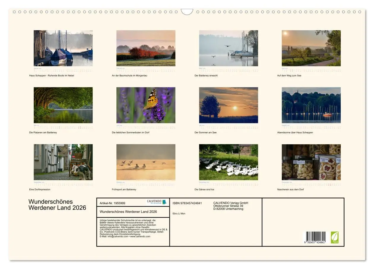 Bild: 9783457424841 | Wunderschönes Werdener Land 2026 (Wandkalender 2026 DIN A2 quer),...