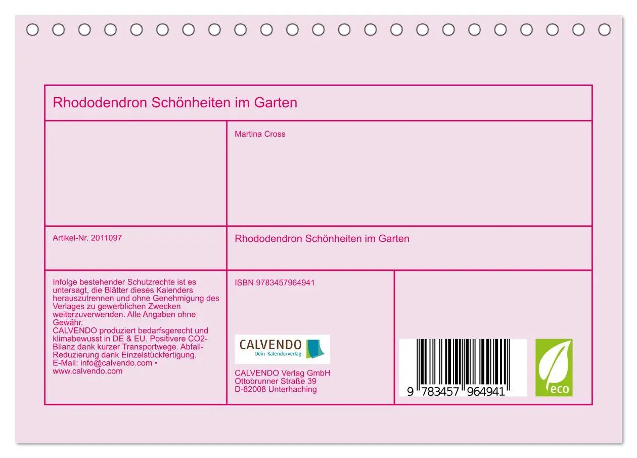 Bild: 9783457964941 | Rhododendron Schönheiten im Garten (Tischkalender 2026 DIN A5...