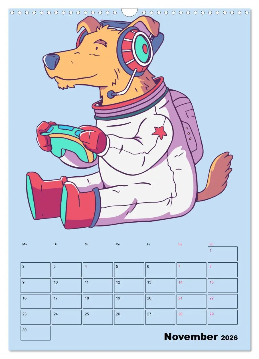 Bild: 9783516294941 | Lustige Gamer Tiere (Wandkalender 2026 DIN A3 hoch), CALVENDO...
