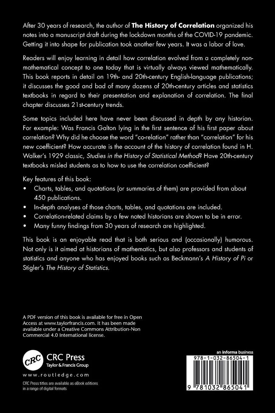 Rückseite: 9781032865041 | The History of Correlation | John Nicholas Zorich | Taschenbuch | 2024
