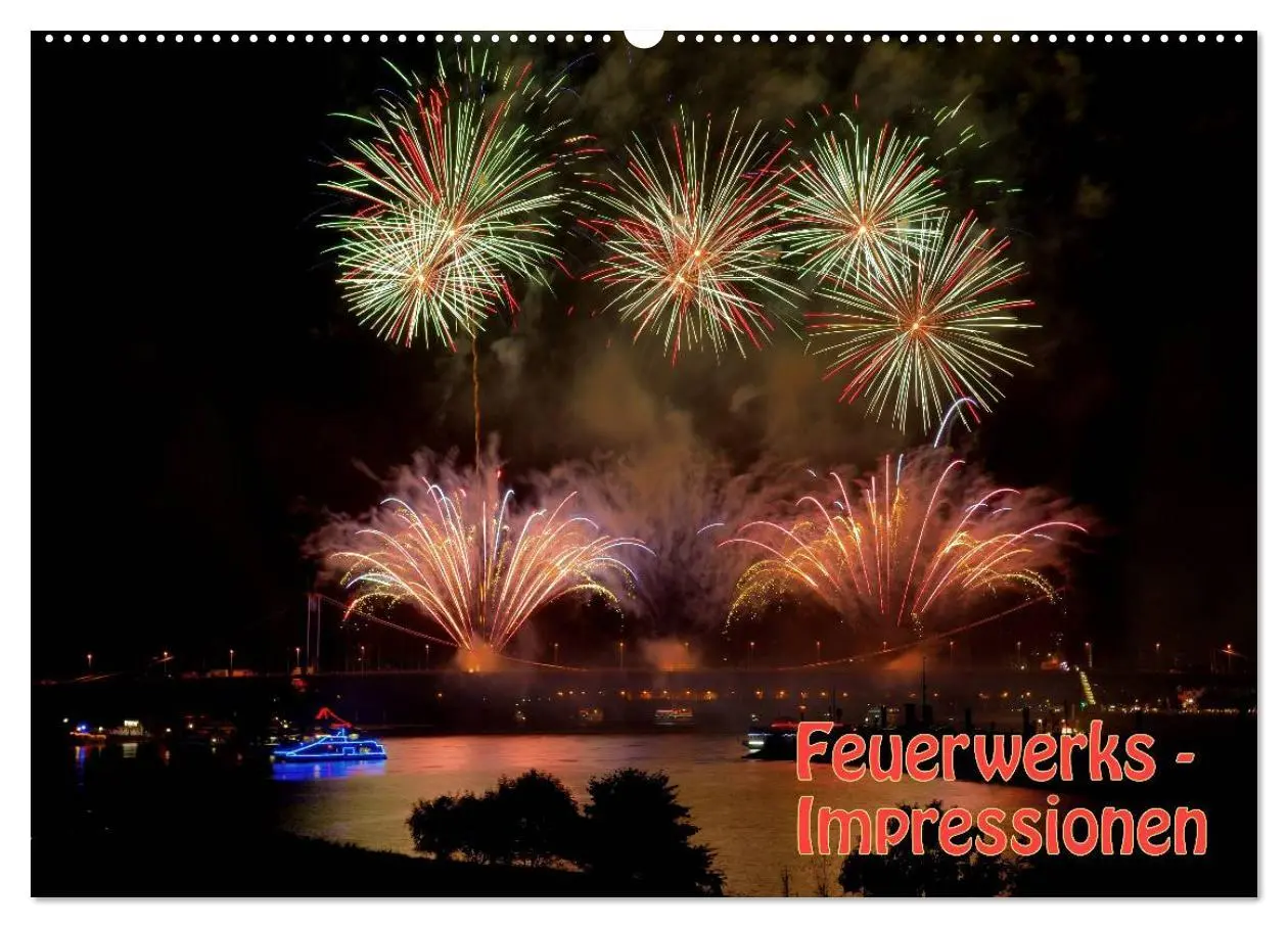 Cover: 9783516185041 | Feuerwerks - Impressionen (Wandkalender 2026 DIN A2 quer), CALVENDO...