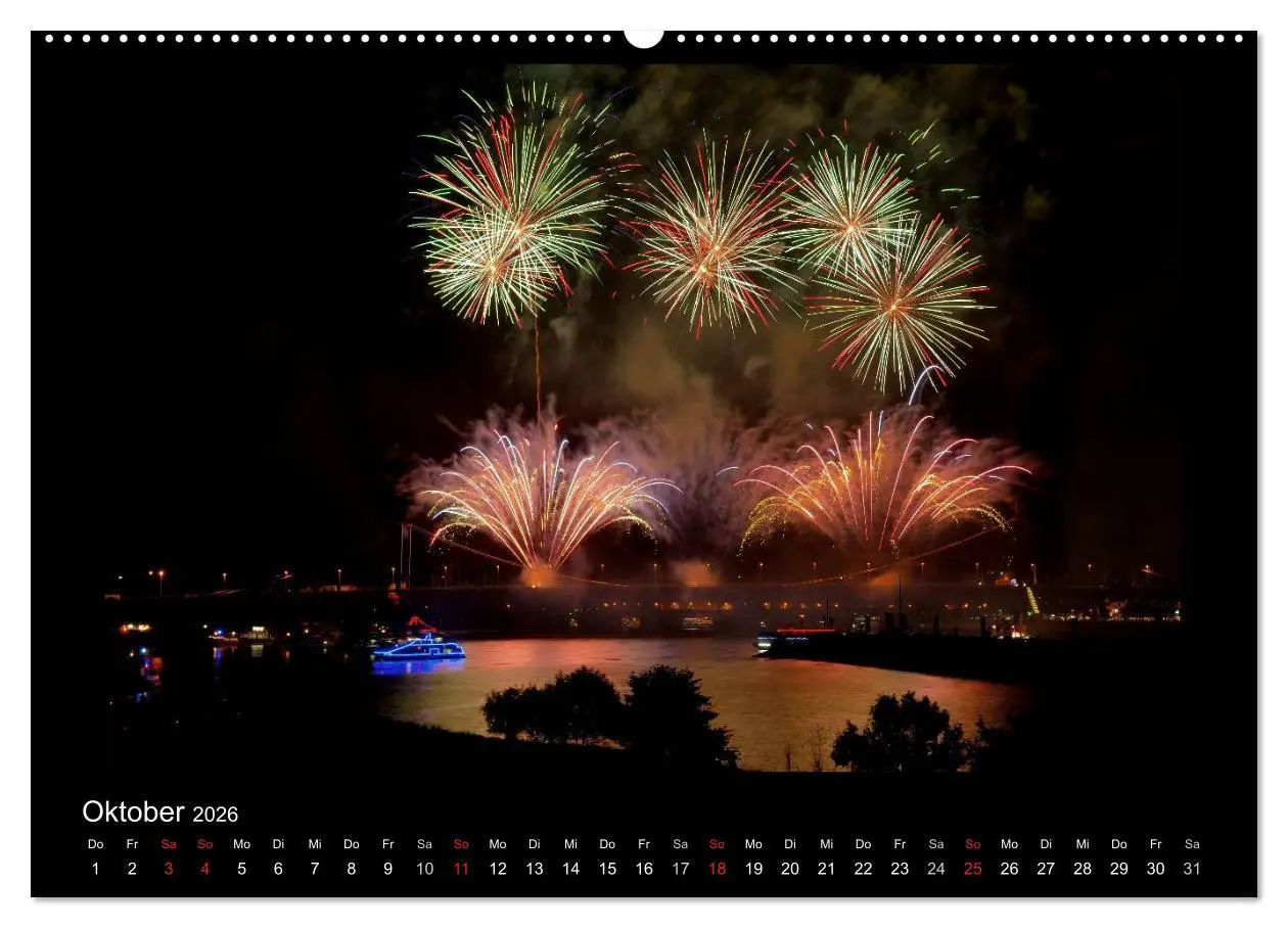 Bild: 9783516185041 | Feuerwerks - Impressionen (Wandkalender 2026 DIN A2 quer), CALVENDO...