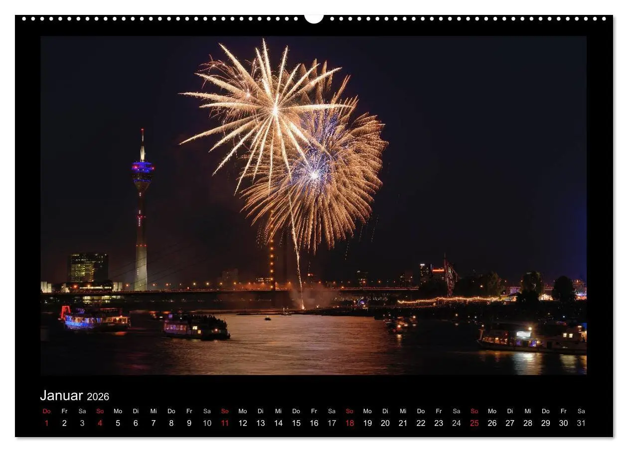Bild: 9783516185041 | Feuerwerks - Impressionen (Wandkalender 2026 DIN A2 quer), CALVENDO...