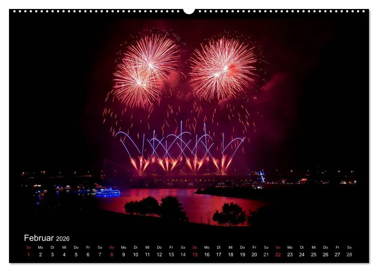 Bild: 9783516185041 | Feuerwerks - Impressionen (Wandkalender 2026 DIN A2 quer), CALVENDO...