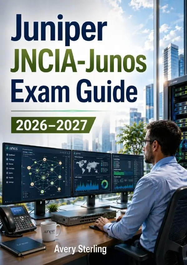 Cover: 9783565525041 | Juniper JNCIA-Junos Exam Guide 2026-2027 | Avery Sterling | Buch