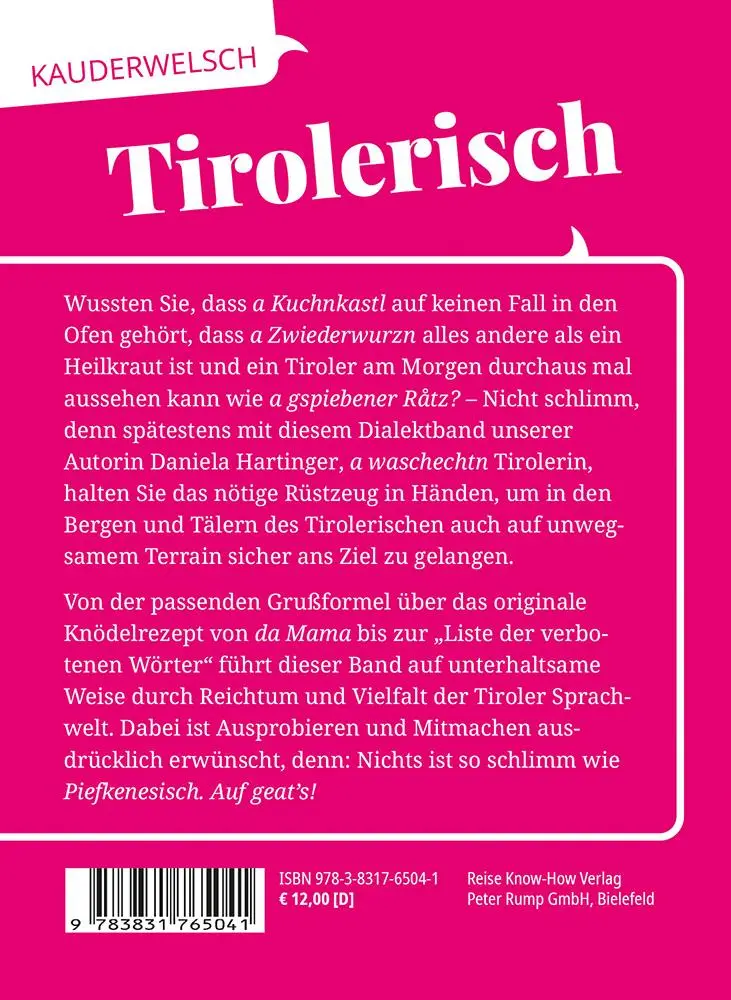 Rückseite: 9783831765041 | Reise Know-How Sprachführer Tirolerisch - die Sprache des Bergvolks