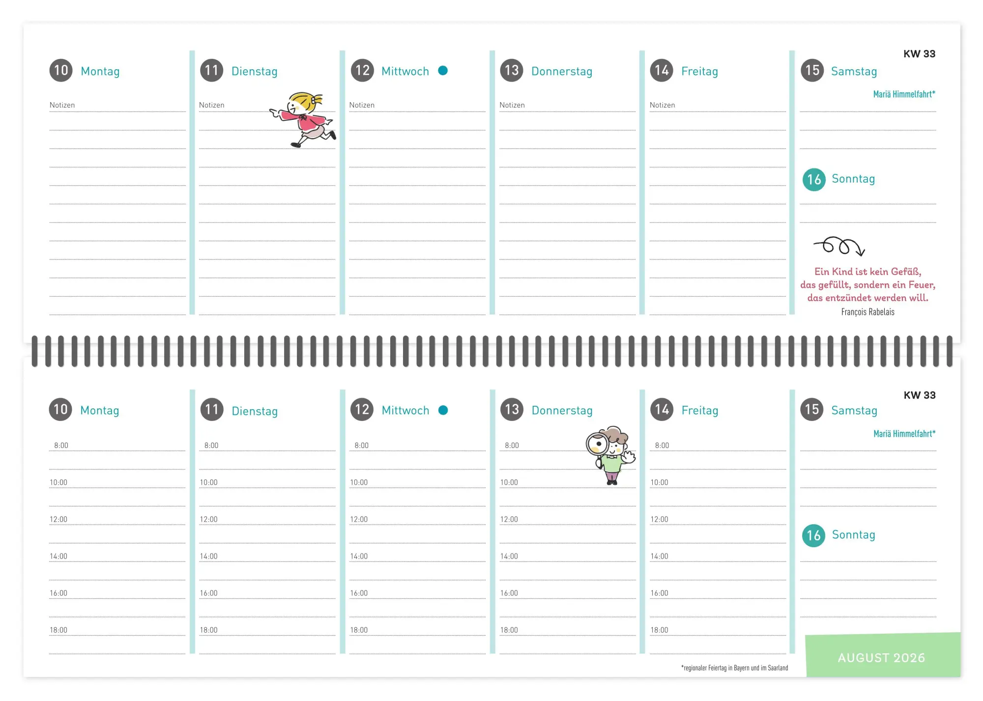 Bild: 9783780655141 | ErzieherInnen-Tischkalender 2026 / 2027 | Juli 2026 - Dezember 2027