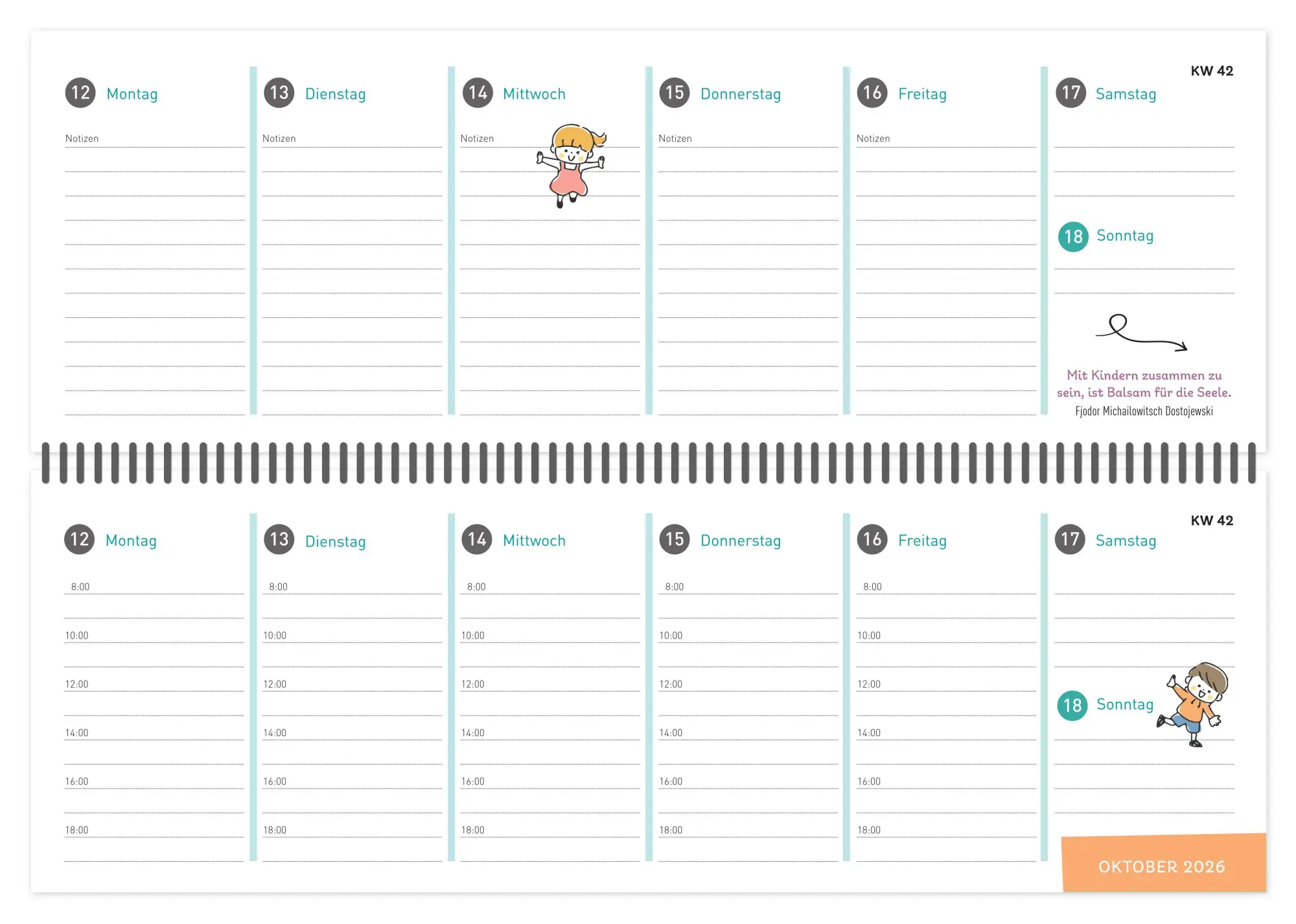 Bild: 9783780655141 | ErzieherInnen-Tischkalender 2026 / 2027 | Juli 2026 - Dezember 2027