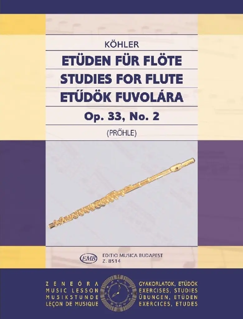 Cover: 9790080085141 | Etüden op.33,2 für Flöte | Ernesto Köhler | Buch | 1980