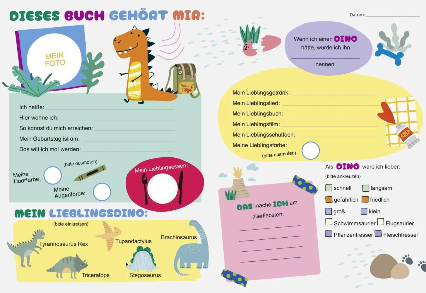 Bild: 4260308345241 | Meine Schulfreunde (Dino) | Pattloch Verlag | Notizbuch | 64 S. | 2024