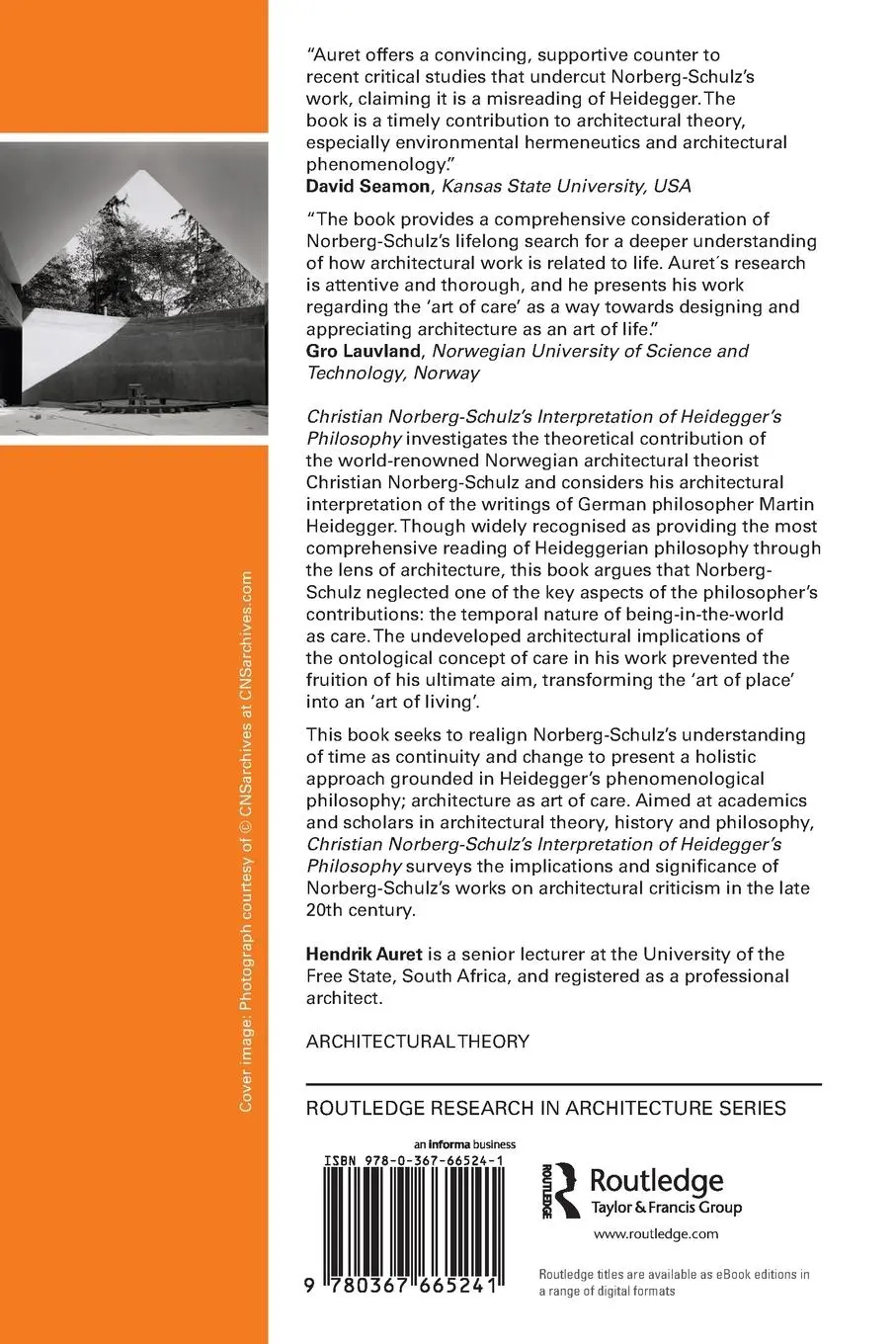 Rückseite: 9780367665241 | Christian Norberg-Schulz's Interpretation of Heidegger's Philosophy