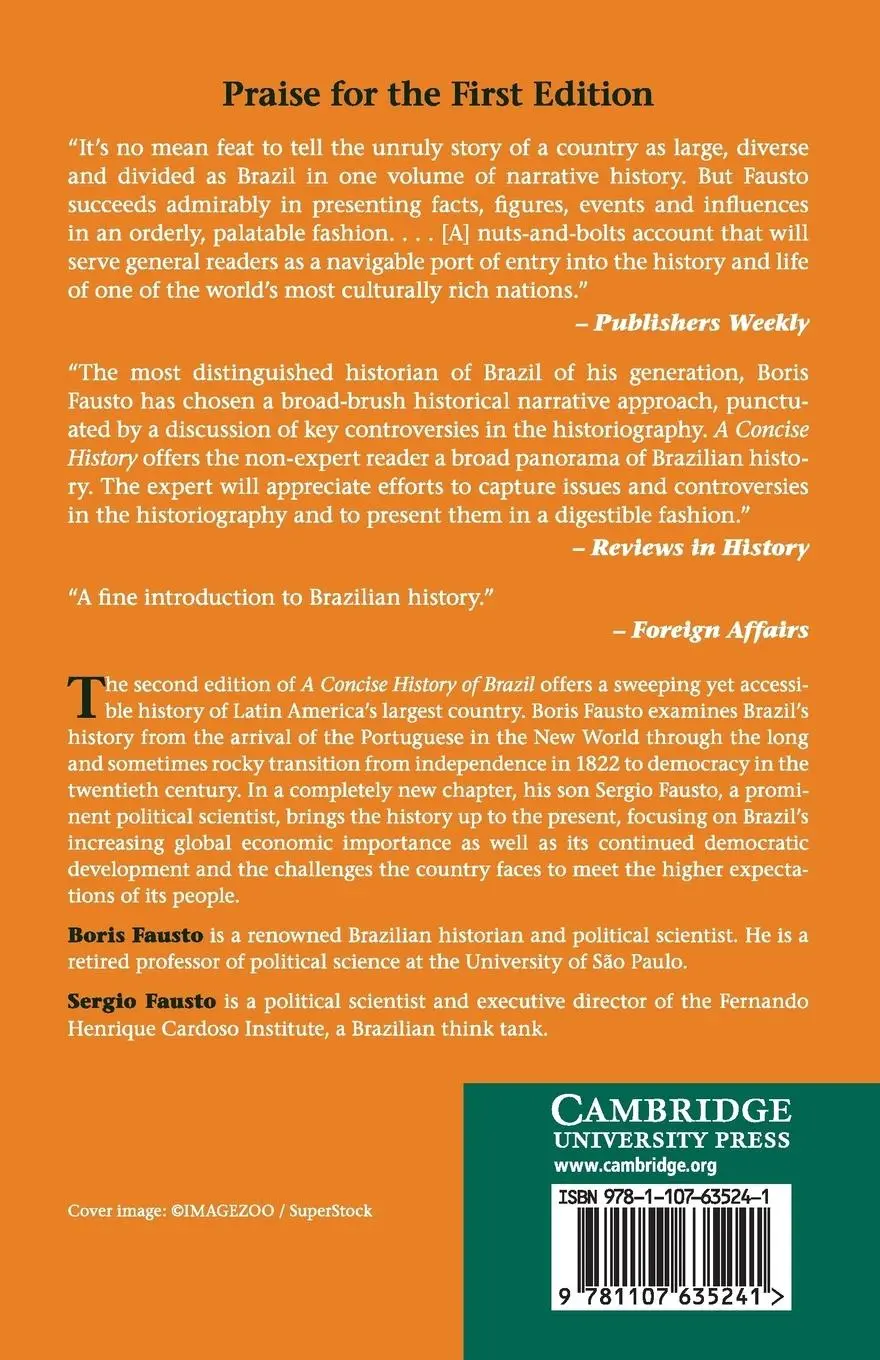 Rückseite: 9781107635241 | A Concise History of Brazil | Boris Fausto | Taschenbuch | Englisch