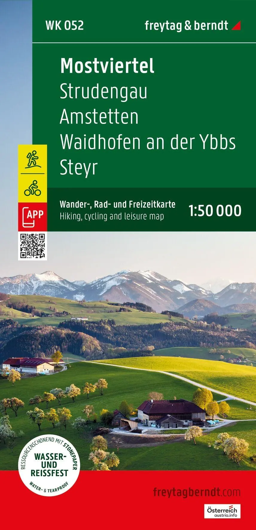 Cover: 9783707925241 | freytag &amp; berndt Wanderkarte Mostviertel, Strudengau - Donauland -...